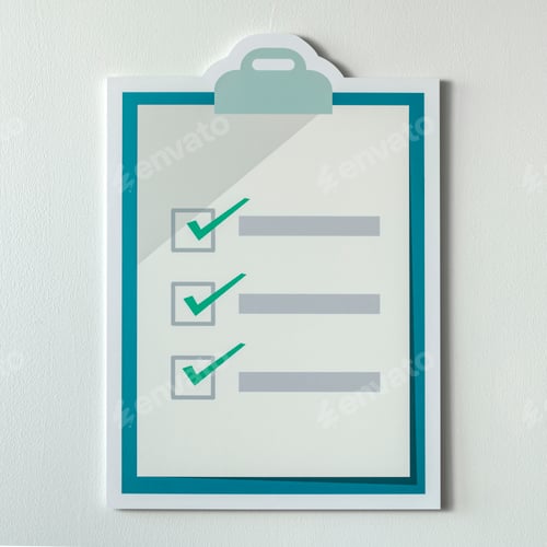 Preview: Cut out paper checklist icon