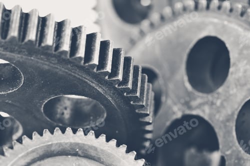 Preview: Close-up view of stack of gears
