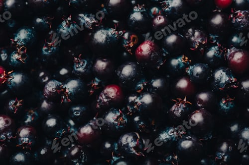Preview: Background of Ripe Purple Berries of Shadbush