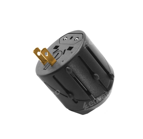Black Plug Adapter for International Travel Use