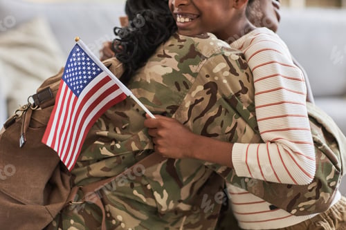 Preview: Little girl happy to see her military mom