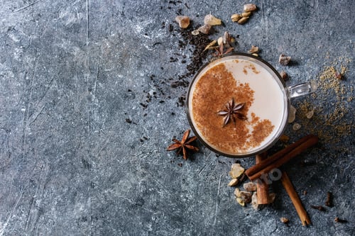 Preview: Masala chai with ingredients