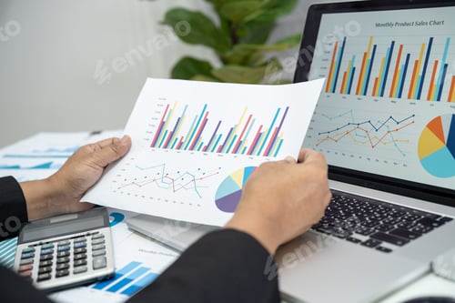 Preview: Analyzing Monthly Product Sales Chart in Modern Workplace