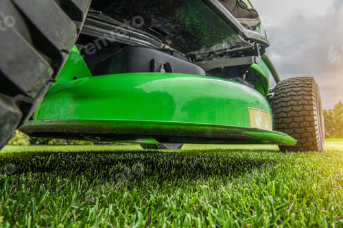 Preview: Backyard Garden Field Mowing Using Riding Tractor Grass Mower
