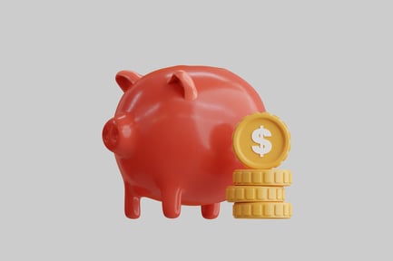 Preview: Piggy Bank and Coins