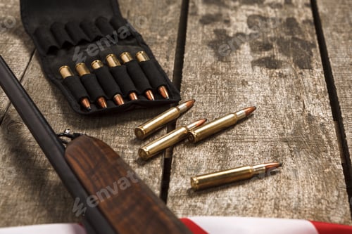 Preview: Close up of cartridges for hunting shotgun
