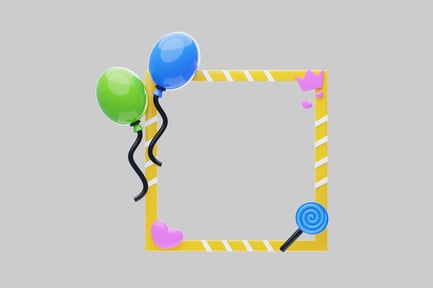 Preview: Celebration frame balloons and candy