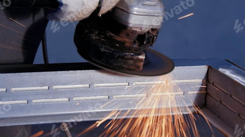 Preview: CNC metal grinding machine. Media. Make the steel part smooth to shine, grinding a metal workpiece
