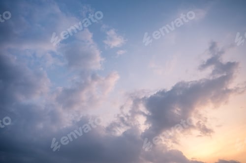 Preview: Cloudy and blue sky in evening