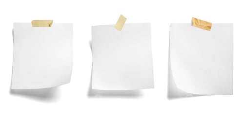 Visualização: mensagem em papel, nota, lembrete, fundo em branco, escritório, negócios, etiqueta branca, página vazia, fita adesiva