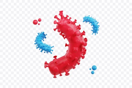 Visualização: Parasita de infecção viral