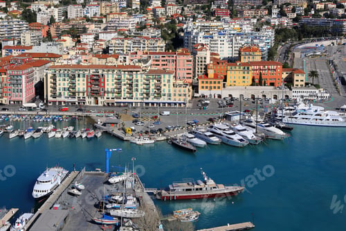 Preview: Beautiful view above Port of Nice on French Riviera, France
