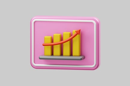 Preview: Cartoon business growth chart icon