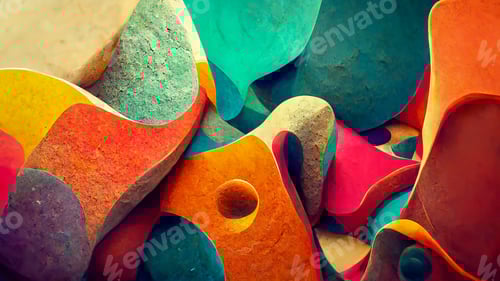 Preview: pastel colorful abstract background 3D illustration