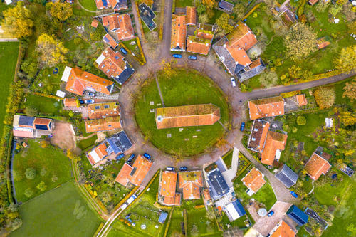 Preview: Aerial view of historic village of Niehove