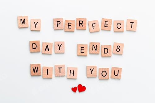 Preview: Wooden blocks in a pastel board with the text.