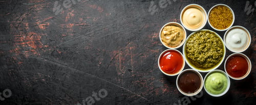 Preview: The range of different sauces.