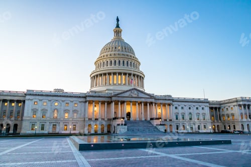 Preview: United States Capitol Building at sunset - Washington, DC, USA