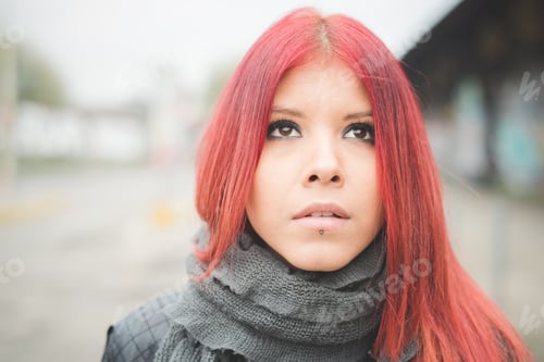 Preview: young beautiful red hair venezuelan woman lifestyle