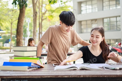 Preview: Student group and tutoring education concept.