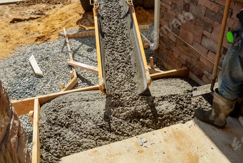 Preview: Construction process making of freshly poured cement sidewalk