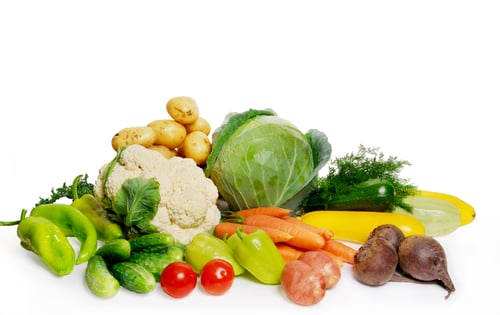 Preview: Vegetables isolated on white