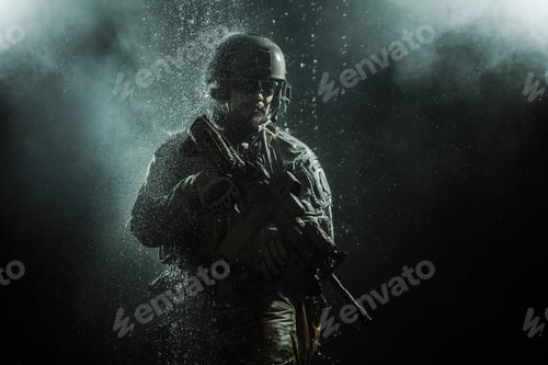 Preview: US Army soldier in the rain