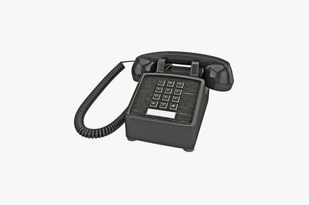 Preview: Rotary phone with alphanumeric keypad and display