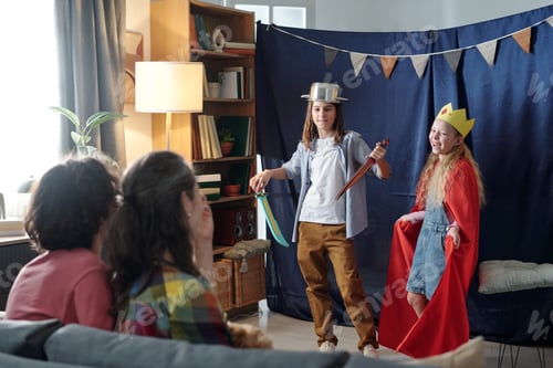 Preview: Children Performing Play for Watching Family Audience