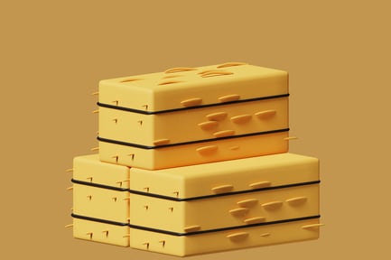 Preview: Stack of yellow blocks with black stripes