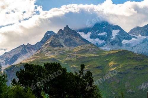 Preview: Switzerland, Valais, Mountain landscape