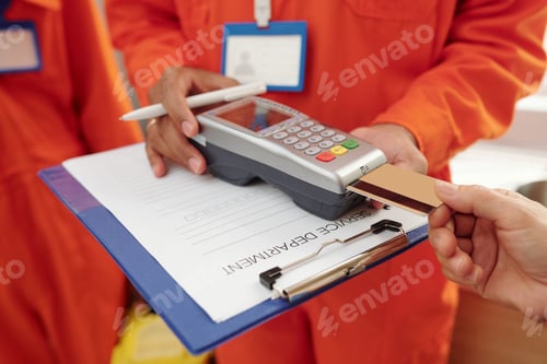 Preview: Customer Paying for Plumbing Service