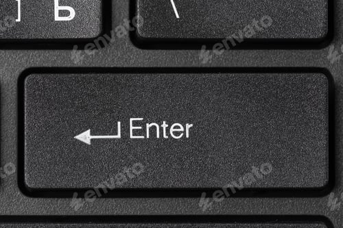 Preview: Black laptop keyboard close up