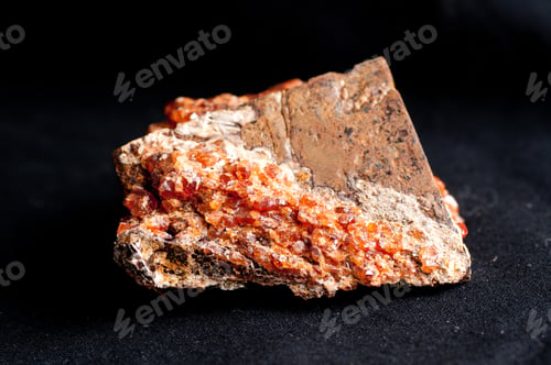 Preview: garnet on pyrite mineral