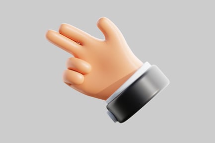 Preview: Hand with index and middle fingers extended