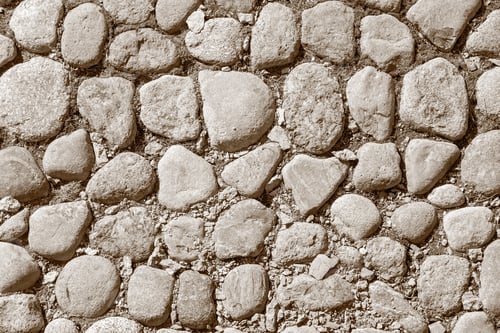 Preview: Old Pavement From A Natural Stone Of Sepia Color For The Textured Abstract Background