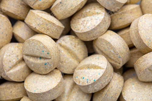 Preview: Homeopathic pill supplement. Alternative Medicine. Vitamin capsules.