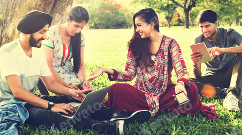 Preview: Indian Ethnicity Park Companionship Friend Concept