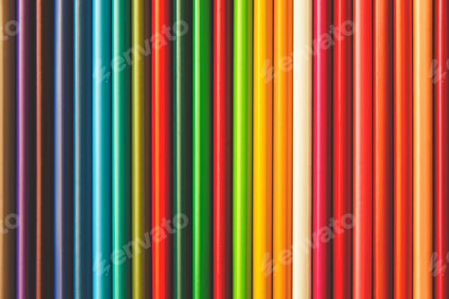 Preview: Many different colored pencils. Top view. The perfect blank for your design