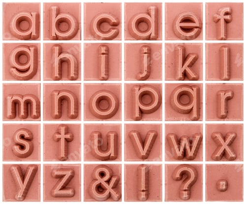 Preview: English alphabetical lowercase, isolated on white background