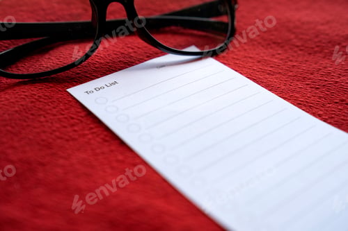Preview: To do list on a red background