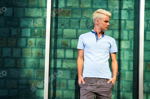 Preview: Portrait of a handsome man in urban background