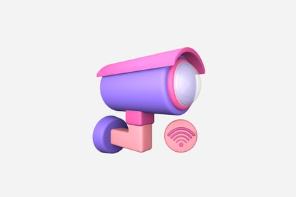 Preview: Smart Security Camera Clean 3D Illustration