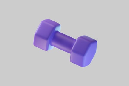 Preview: Purple Hex Dumbbell