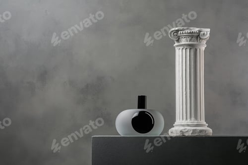 Preview: Collagen facial oil and perfume beside decorative column