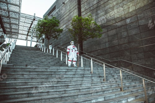 Preview: spaceman in a futuristic station