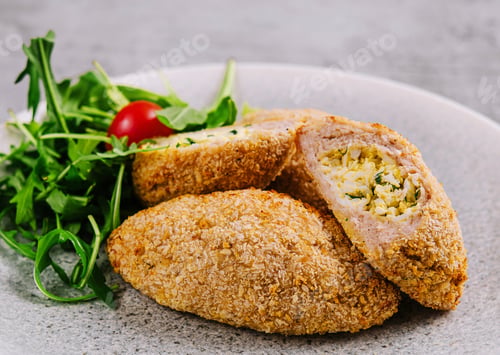 Preview: Meat cutlets with boiled egg
