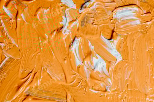 Preview: Abstract Swirls of Orange and White Paint