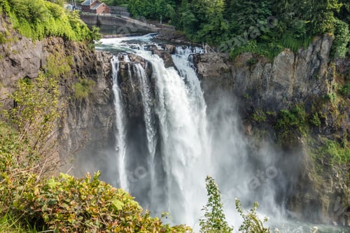 Preview: Mist Rises Up As Snoqualmie Falls Cascades Down.