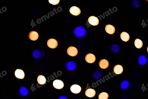 Preview: Bokeh led lights in a row at a concert